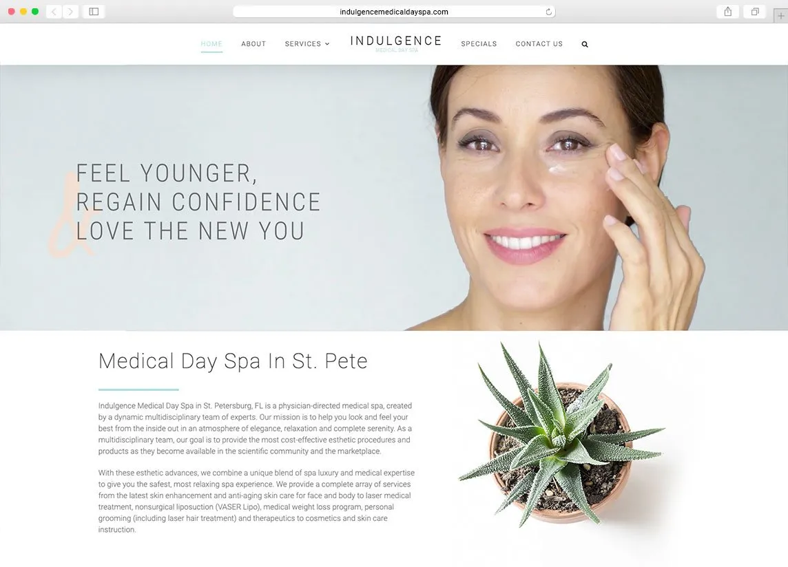 day spa website